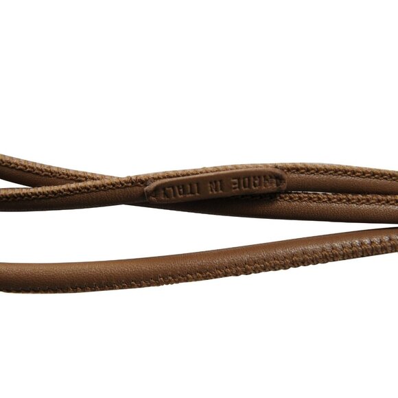 Salvatore Ferragamo Womens Brown Leather Rope String Waist Belt Gold Hardware - Picture 6 of 9